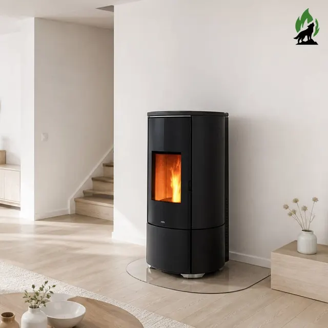 Pellet stove Nobis H10/12 Shape Maiolica black