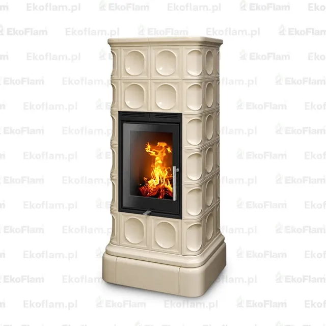 Wood-burning tiled stove ABX Kaledonie L EX sandy