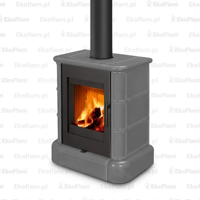 Kominek na drewno Romotop Siena N 01 54505 silver