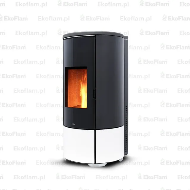 Pellet stove Nobis A8/10 Round Top/C V Maiolica white