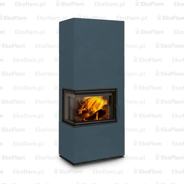 Kominek na drewno Romotop Solid L ceramika  13200 ocean