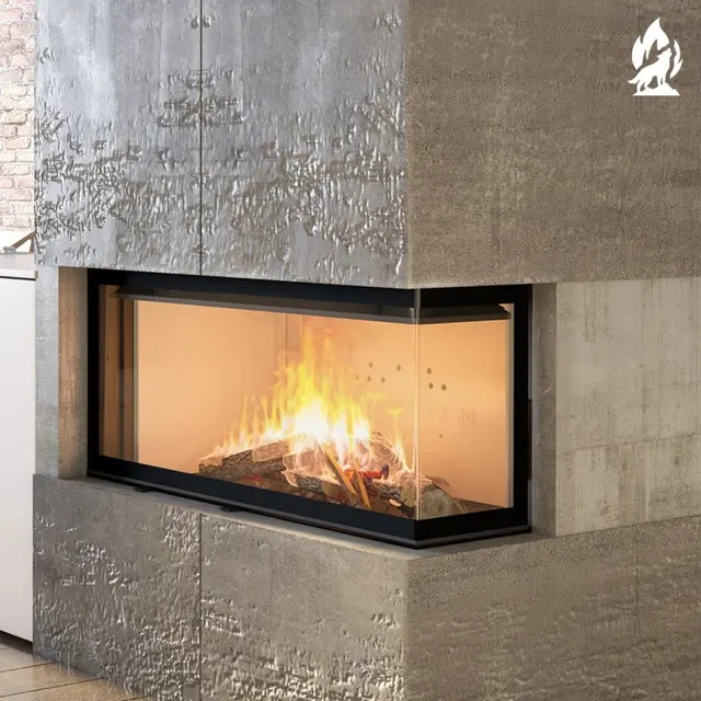 Wood-burning insert Moretti Design Latodesign 90 right
