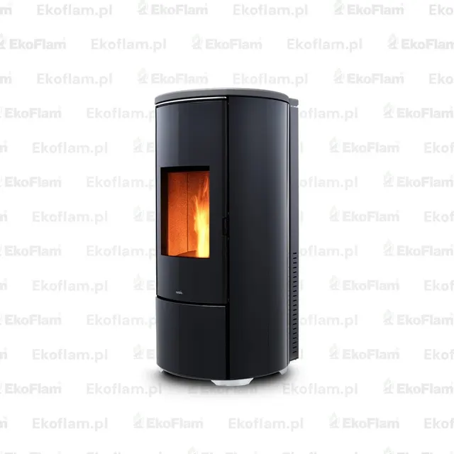 Pellet stove Nobis A8/10 Round Top/C V Glass black