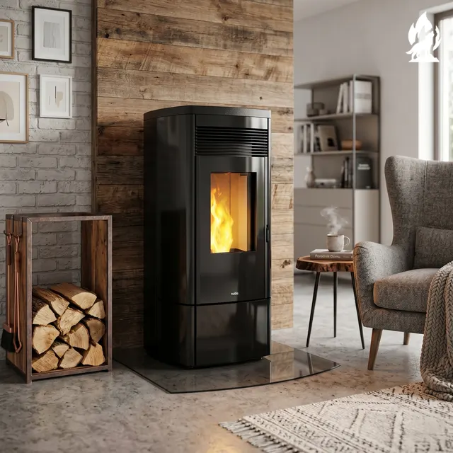 Pellet stove Nobis A11/13 Zenith Plus V steel black