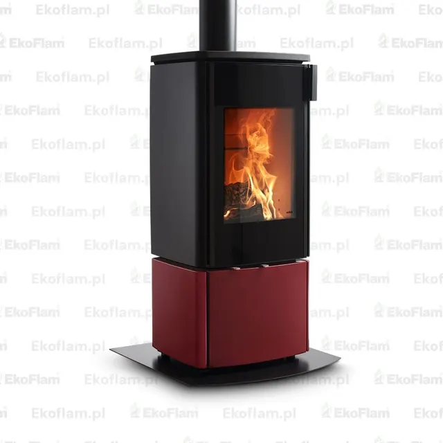 Wood-burning stove Nobis 8/10 Zenith 400 Maiolica bordo
