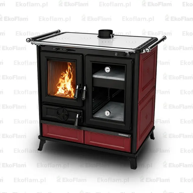 Wood-burning cooker Thermorossi Melissa Maiolica bordow