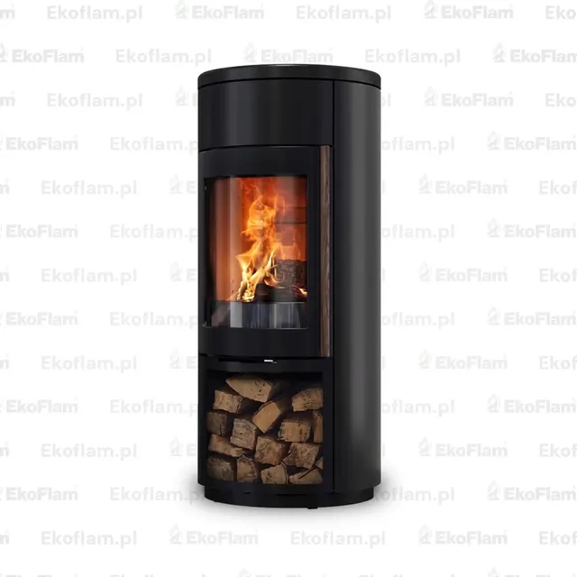 Wood-burning stove Nobis Round 990 steel black