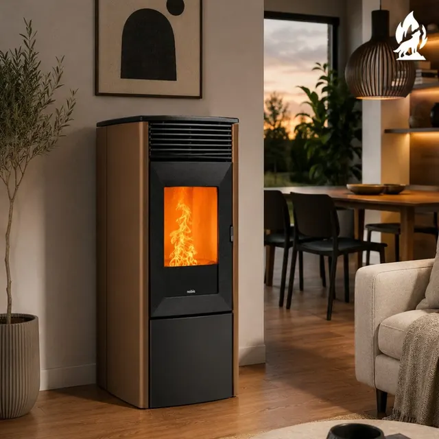 Pellet stove Nobis A9/10 Zenith V steel bronze
