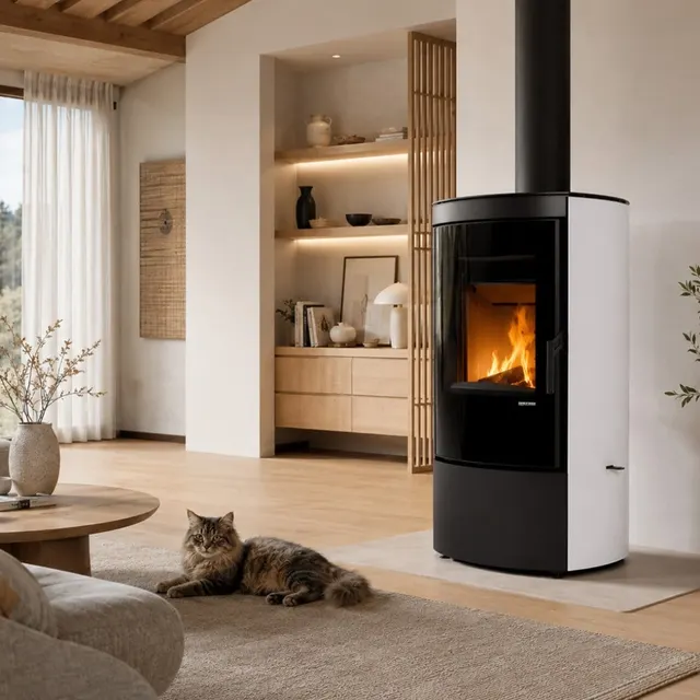 Wood-burning stove Defro Home Ceres KRM white