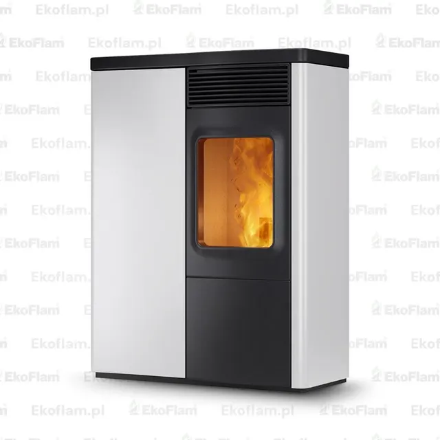 Pellet stove Nobis 6/9 N70 Slim V steel white