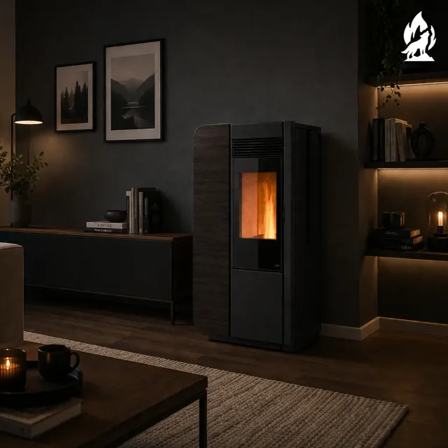Pellet stove Nobis 12 Elena Style V wood black