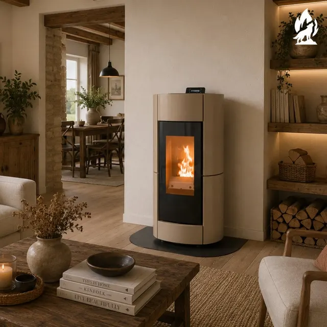 Pellet stove Thermorossi Chic Pidra14 Maiolica turtledove