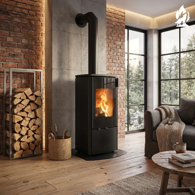 Wood-burning stove Nobis 8/10 Zenith 600 steel black
