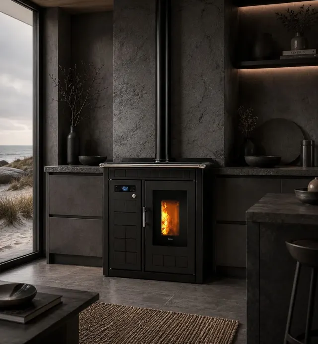 Pellet cooker Klover Smart 80 Plus Maiolica black