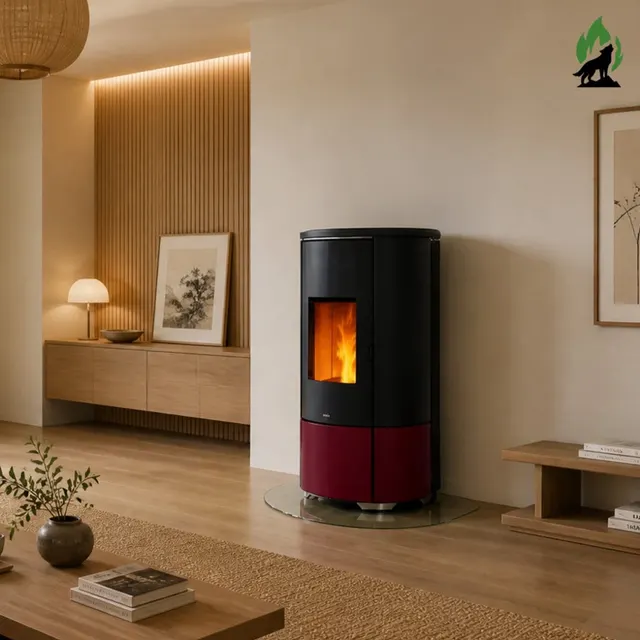 Pellet stove Nobis H10/12 Shape Maiolica bordo