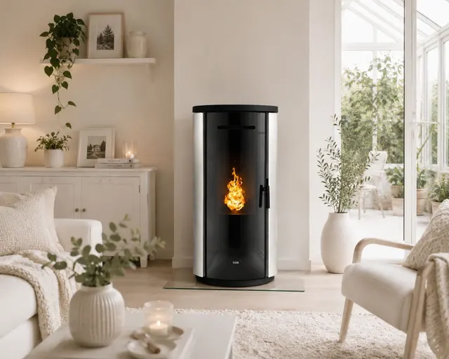 Pellet stove Klover Krono 80 Air steel avorio