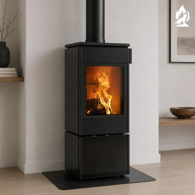 Wood-burning stove Nobis 8/10 Flat 300 steel black
