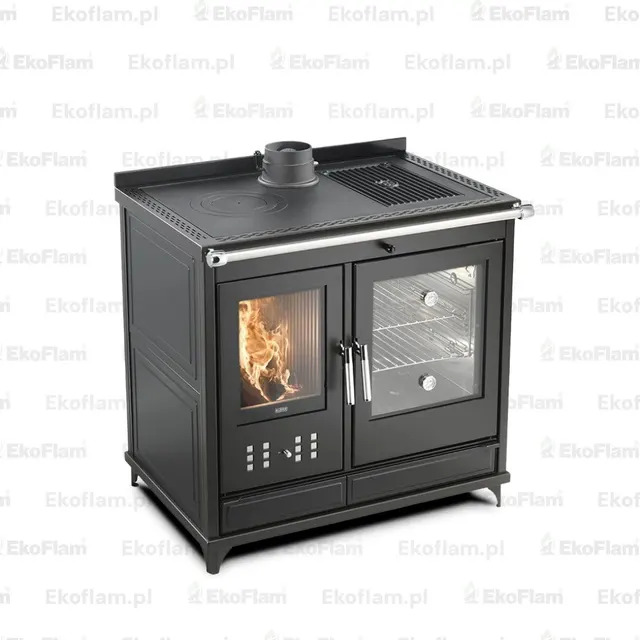 Wood-burning cooker Klover Star 90 Maiolica black
