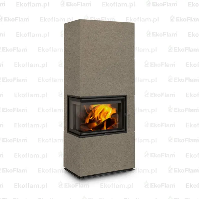Kominek na drewno Romotop Solid L Top ceramika  61660 jogurtowy