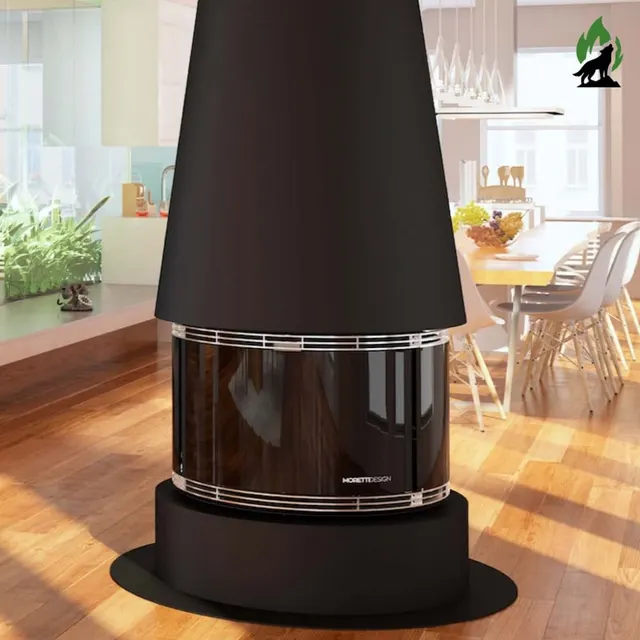 Pellet fireplace Moretti Design Center Room