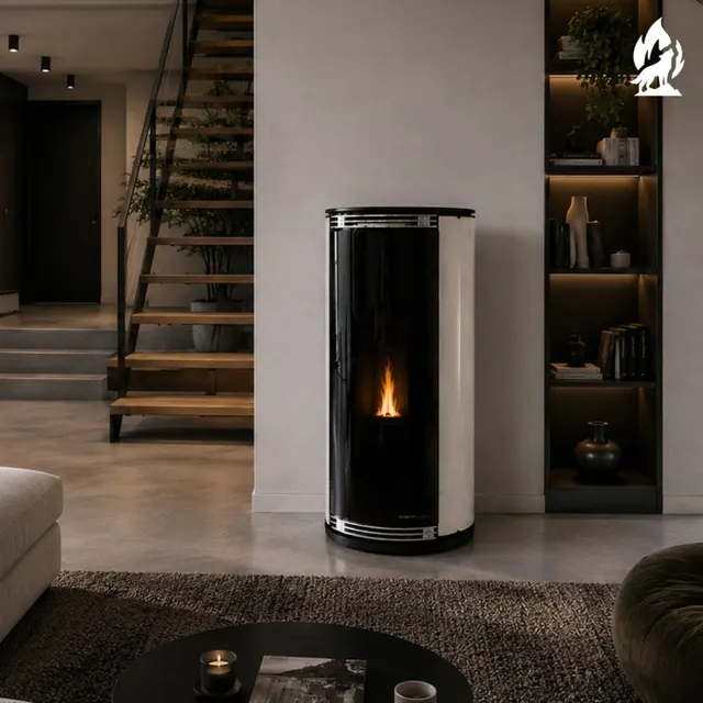 Pellet stove Moretti Design Globe Glass Relax 9 white