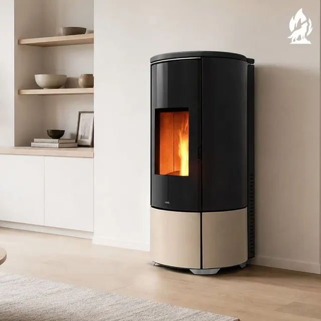 Pellet stove Nobis H10/12 Shape Maiolica hazelnut