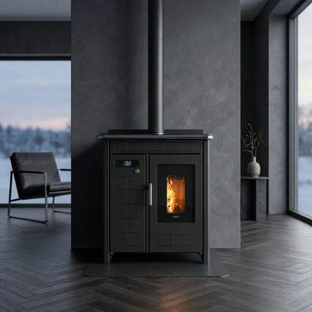 Pellet cooker Klover Smart 80 Plus Maiolica black