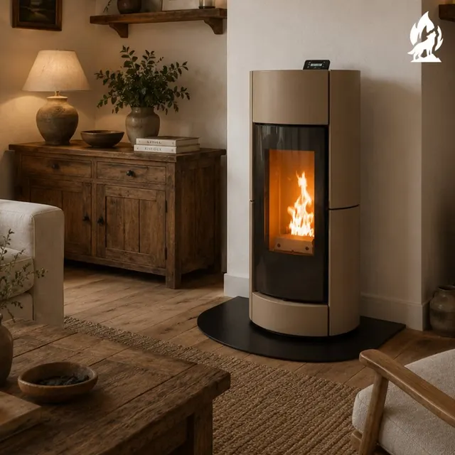 Pellet stove Thermorossi Chic Natural Plus Maiolica turtledove