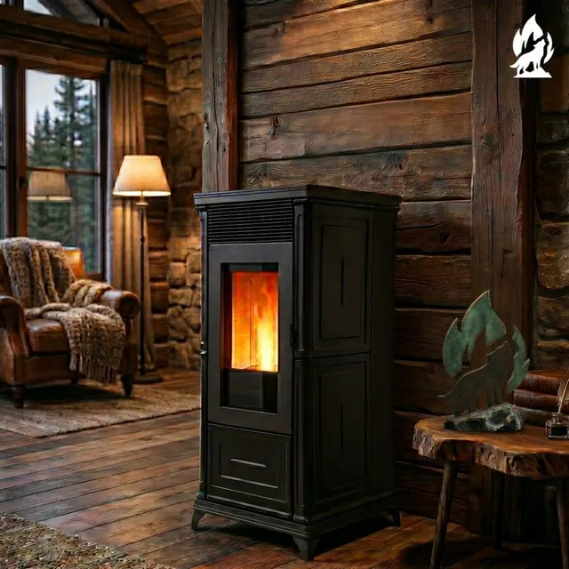 Pellet stove Nobis A9/10 Classic Plus V Maiolica black