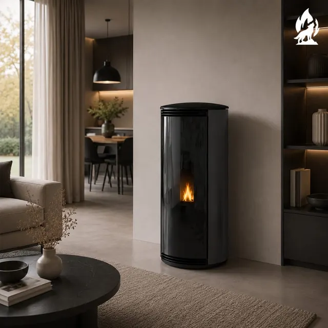 Pellet stove Moretti Design Trifolium Air glass black