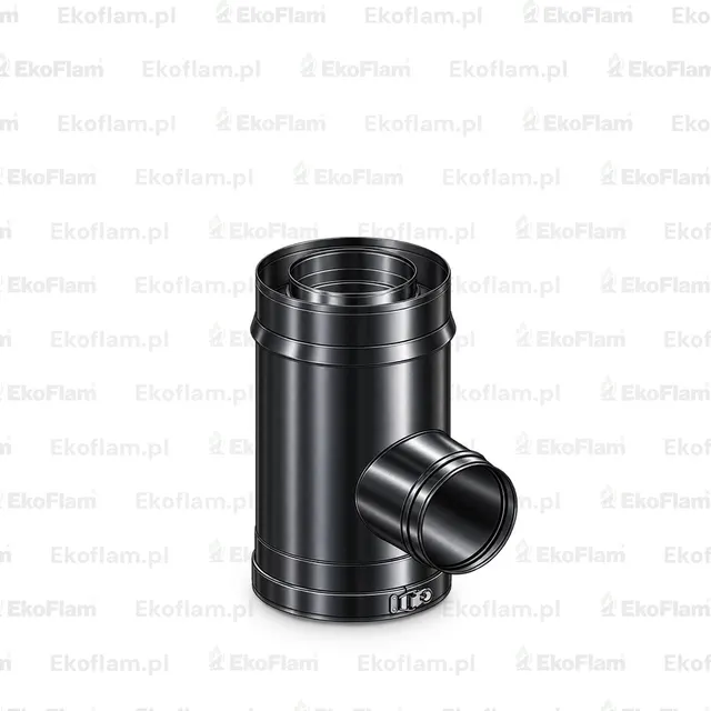 BI-Pellet 80/130 TE trójnik adapterowy w kolorze RAL9030
