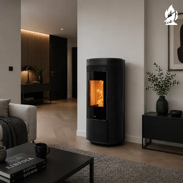 Pellet stove Nobis A11/13 Round V Glass wenge