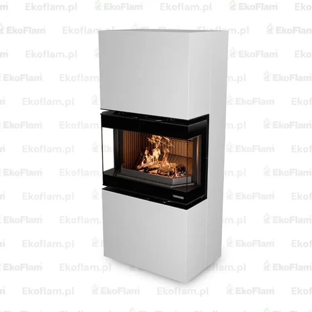 Wood-burning stove Thermorossi Trilogie steel white