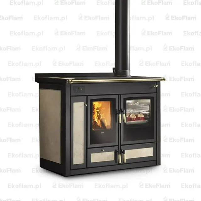 Wood-burning cooker Klover Altea 110 Country gres sahara