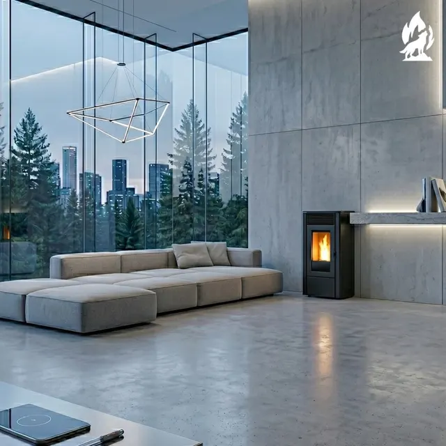 Pellet stove Nobis A9/10 Classic Plus V Maiolica black