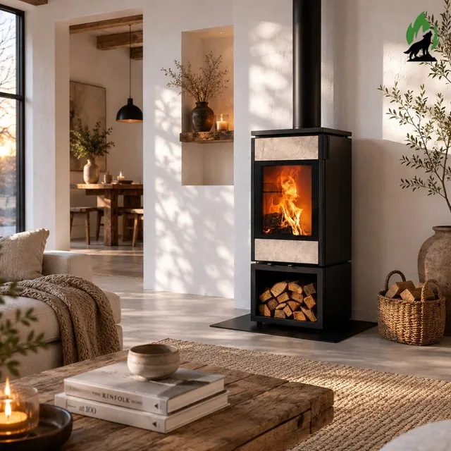 Wood-burning stove Nobis 8/10 Flat 770 gres grey