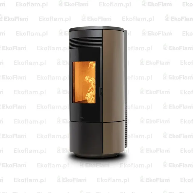 Pellet stove Nobis A11/13 Round Top/C V steel hazelnut