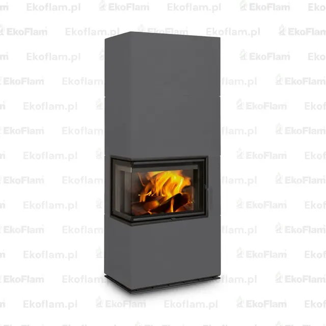 Kominek na drewno Romotop Solid L Top ceramika  57444 ciemna stal