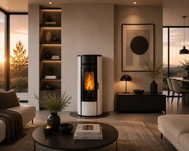 Pellet stove Klover Style 180 steel avorio