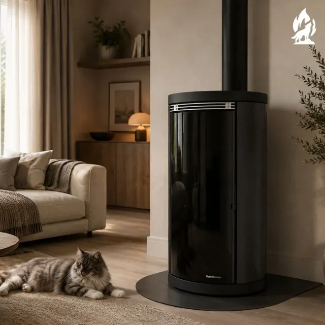 Pellet stove Moretti Design Exclusive Aqua Glass 26 glass black