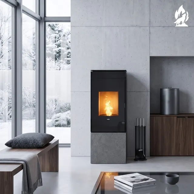 Pellet stove Nobis A8/10 Quadra V gres grey
