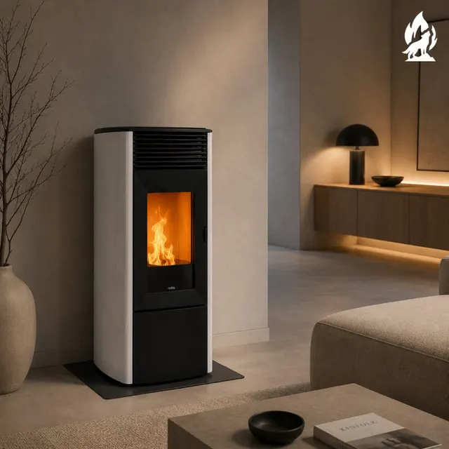 Pellet stove Nobis A9/10 Zenith V steel white