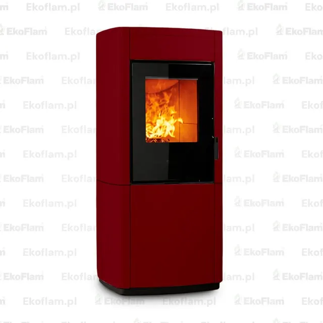 Hybrydowy kominek Piazzetta E228 M w ceramice bordo