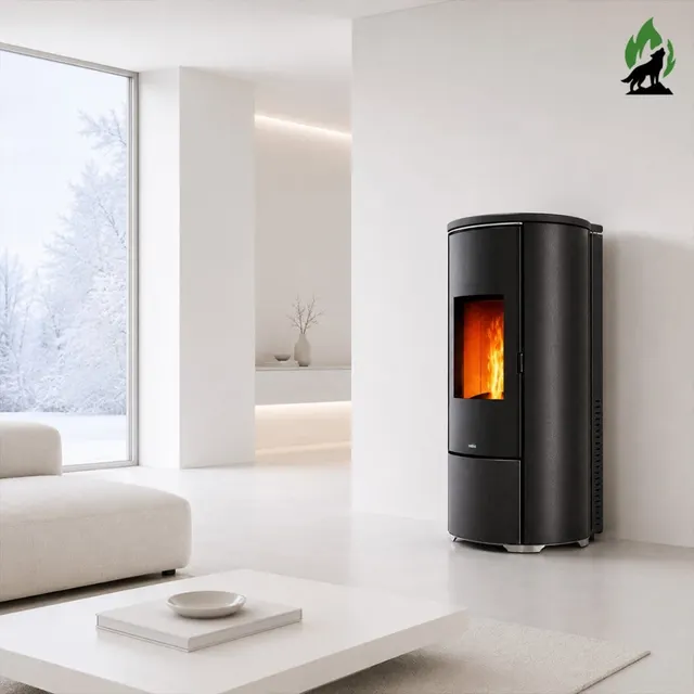 Pellet stove Nobis H10/12 Shape glass carbon