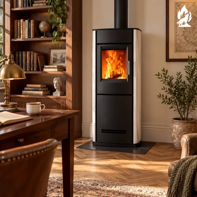 Kominek hybrydowy Piazzetta E228 Steel biały
