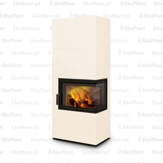 Kominek na drewno Romotop Solid R ceramika 33500 w widoku z tyłu