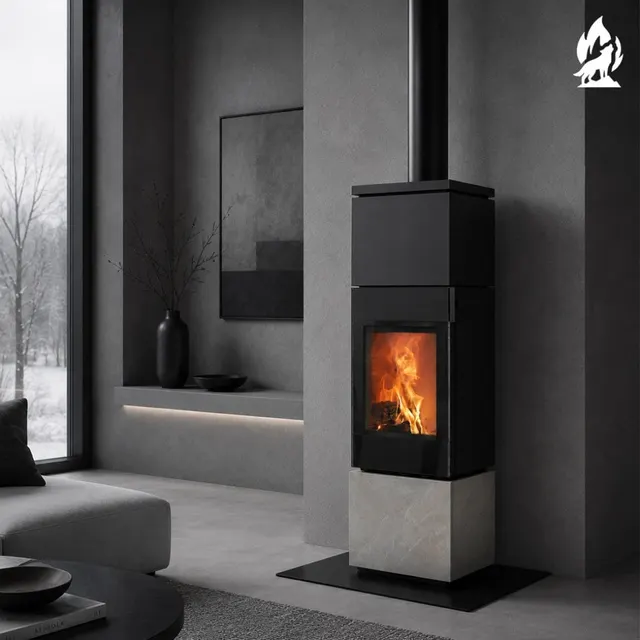 Wood-burning stove Nobis 8/10 Flat 500 gres grey