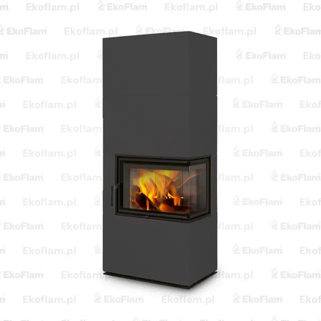 Kominek na drewno Romotop Solid R Top ceramika  49400 czarny matowy