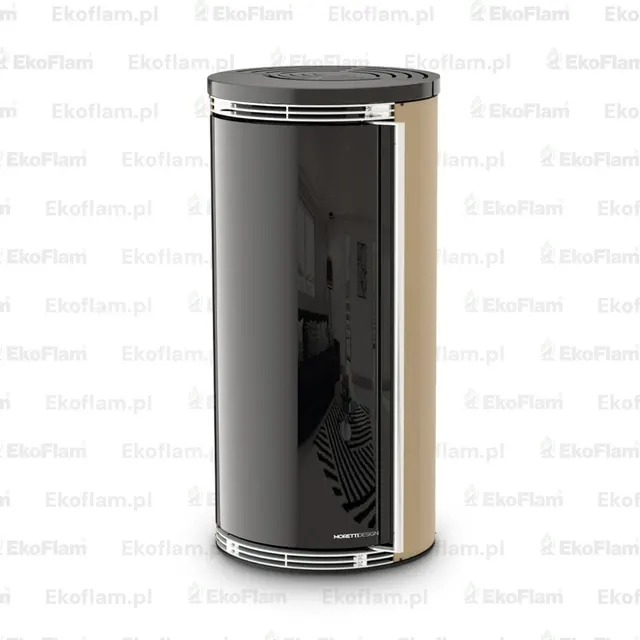Wood-burning stove Moretti Design Ergonomic Wood glass beige