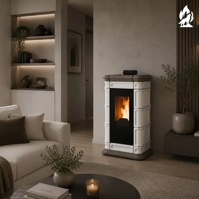 Pellet stove Thermorossi Saint Moritz Natural Plus Maiolica turtledove